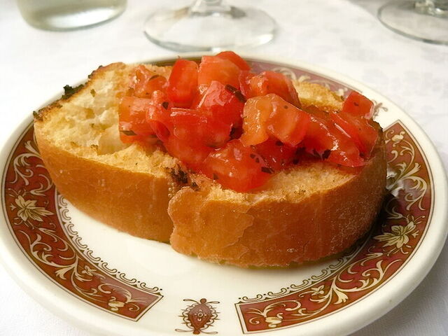 Bruschetta con tomates