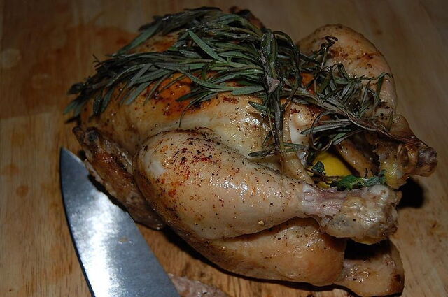 Jugoso pollo de Valdarno