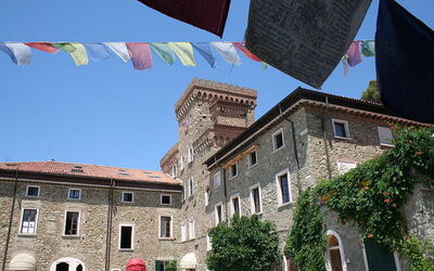 Vista del monasterio Budista