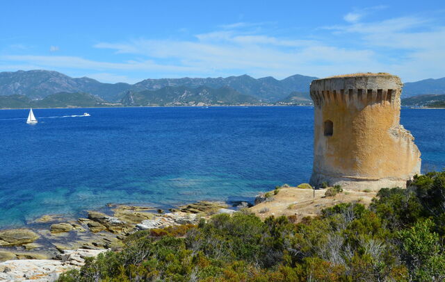 Vista de la costa de la isla de Elba