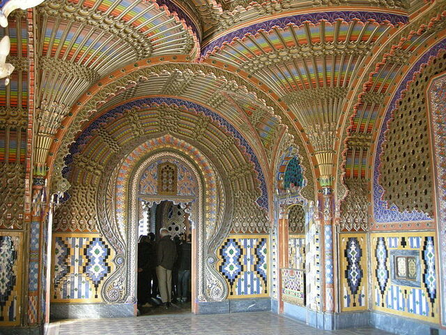 Habitación del pavo real en el castillo de Castillo de Sammezzano