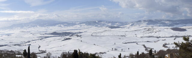Paisaje de la Toscana en invierno