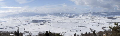 Paisaje de la Toscana en invierno