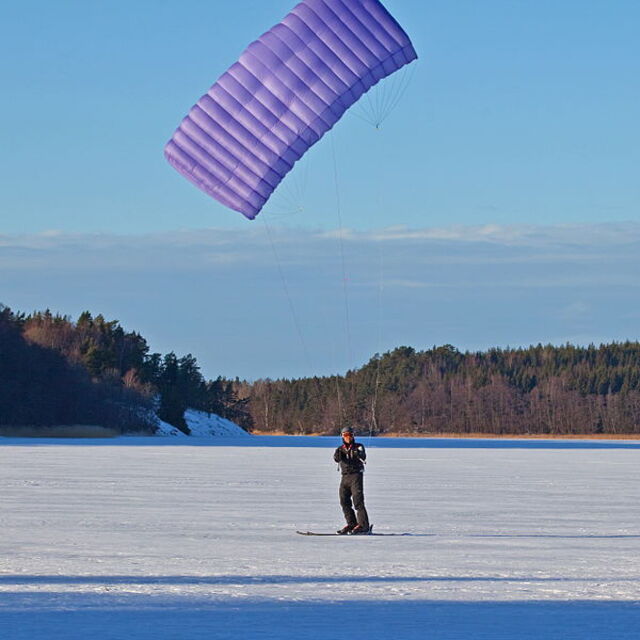 Esquí con parapente