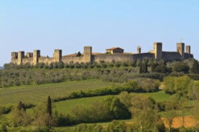 Vista del castillo de Monteriggioni