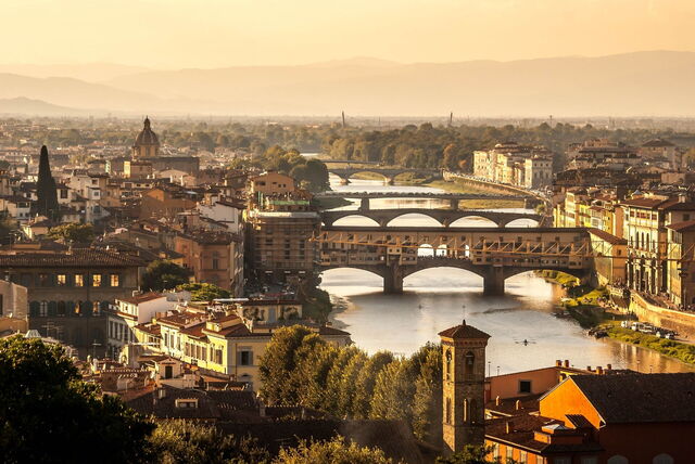 Vista del Arno en Florencia