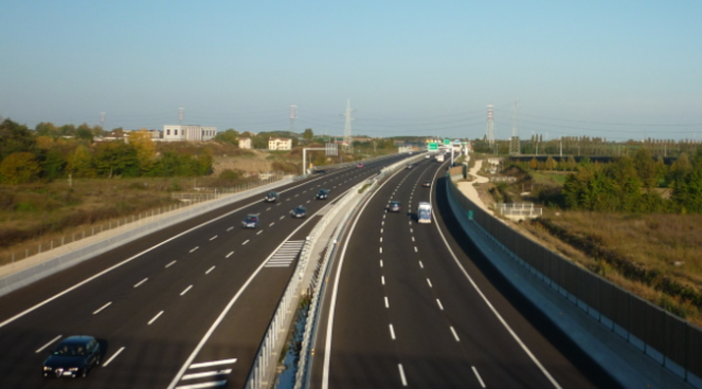 Vista de la autopista italiana