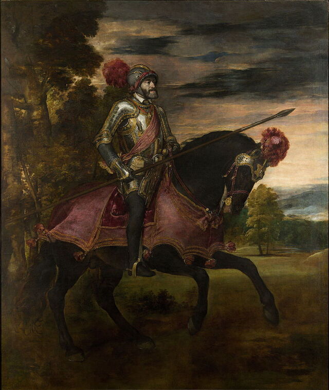 Pintura de un armado caballero