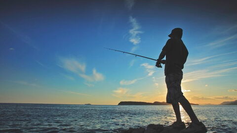 Pesca en el mar en la Toscana