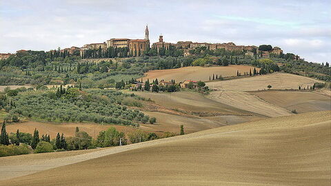 Vista de la ciudad de Pienza