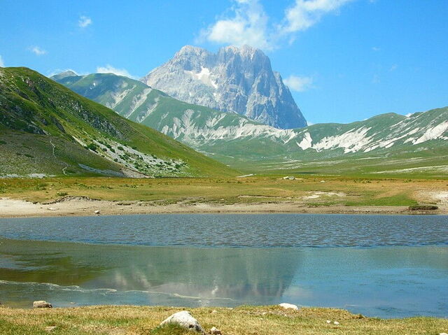 La montaña más alta en los Apeninos