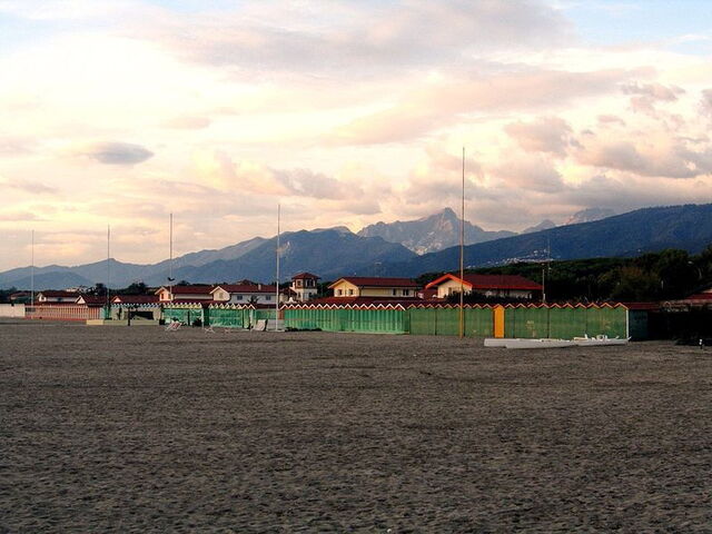 Vista de la playa de Forte dei Marmi