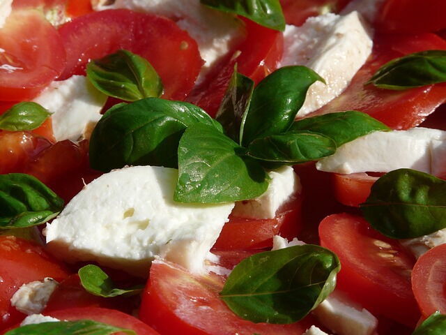 mozzarella y tomate