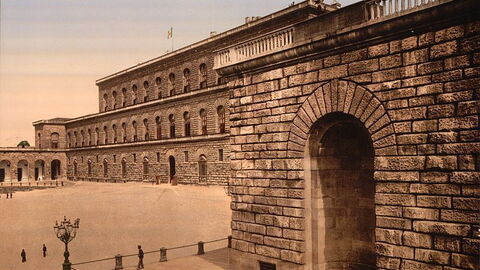 Foto antigua del palacio Pitti