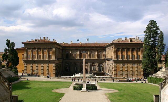 Palazzo Pitti y parte de los jardines boboli