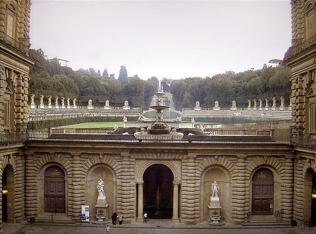 Vista de los jardines Boboli