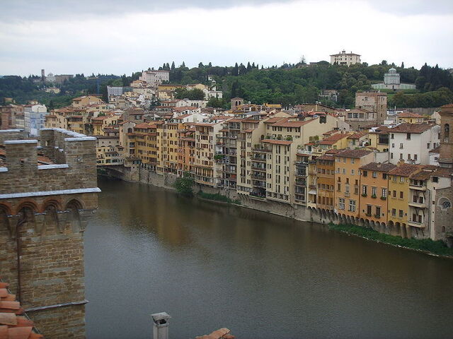Vista del río Arno desde el  Fuerte Belvedere