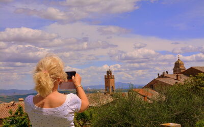 Un turista en Montalcino