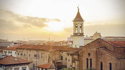 Puesta de sol sobre Prato