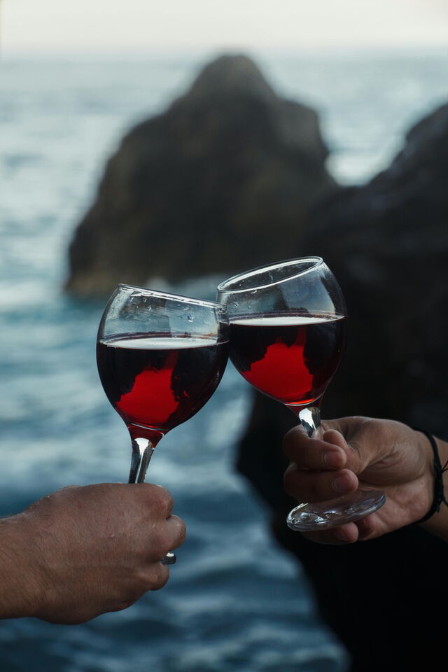 Vino en la playa