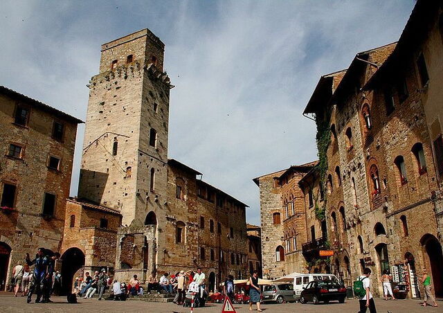 Piazza en San Gimignano
