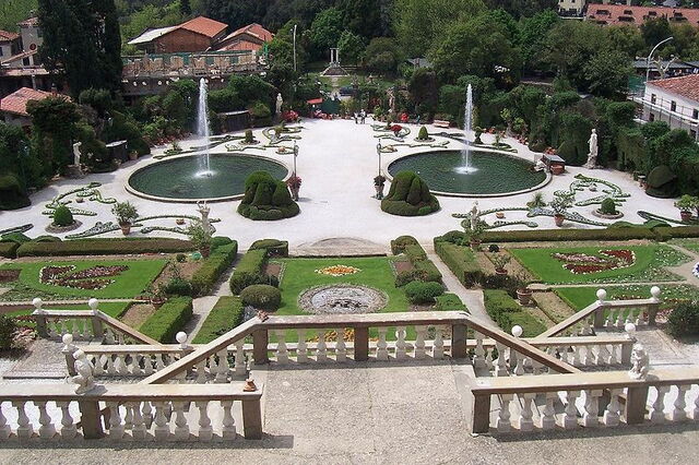 Vista de los jardines