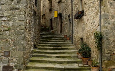 Calle en el centro de Anghiari
