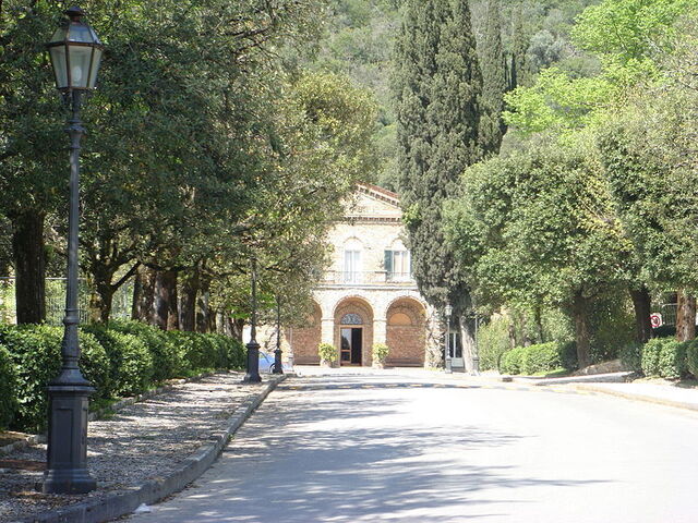 La entrada a Grotta Giusti en Monsummano Terme