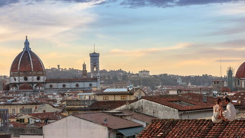 Una pareja en Florencia