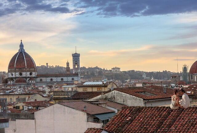 Una pareja en Florencia