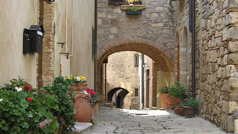 Las calles empedradas en Bibbona