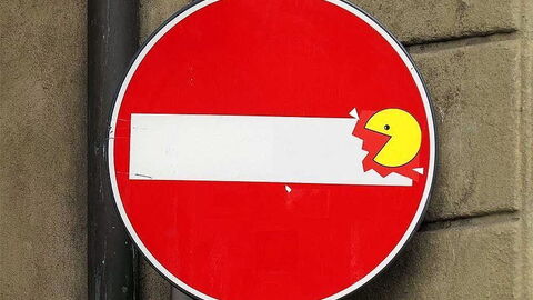 Señal con Pac-man por CLET