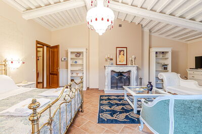 Villa La Cerbaina, dormitorio