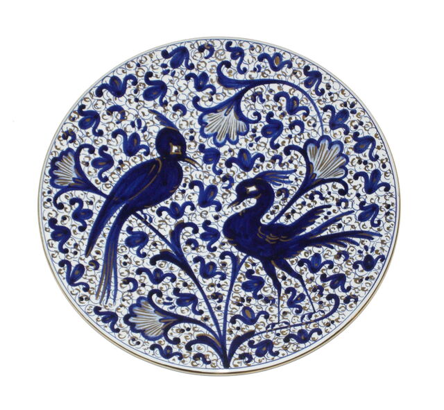 Diseno tradicional de cerámica en azul y blanco
