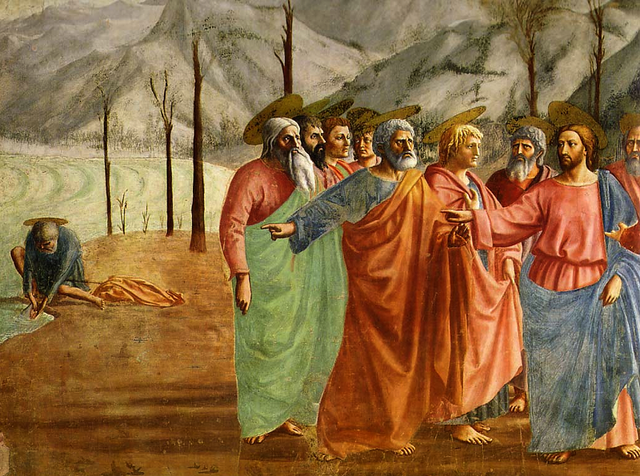 Capilla de Brancacci, dinero del tributo