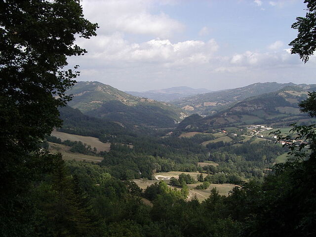 Valle en la provincia de Arezzo