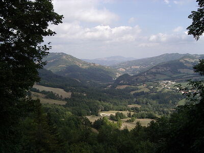 Valle en la provincia de Arezzo