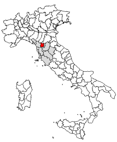 Mapa de Italia, Pistoia