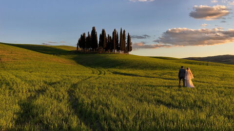 Boda en el campo, Toscana