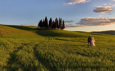Boda en el campo, Toscana