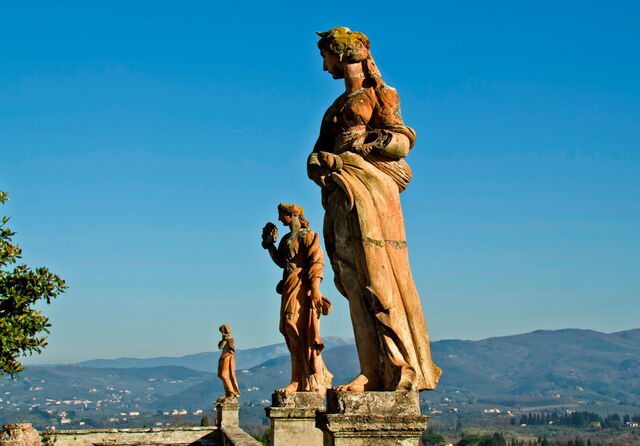 Terracota de Impruneta en Villa Corsini, en Impruneta