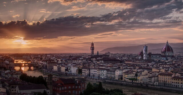 Florencia al atardecer