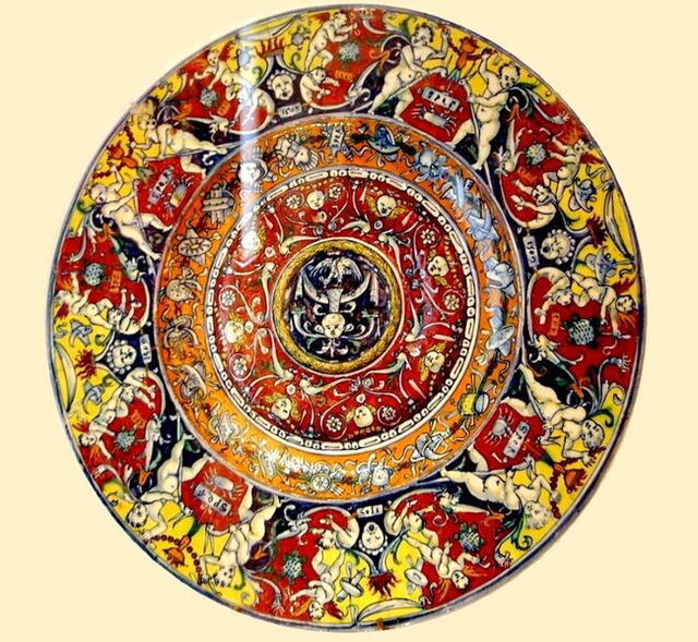 Ejemplo de una decorativa cerámica de Montelupo