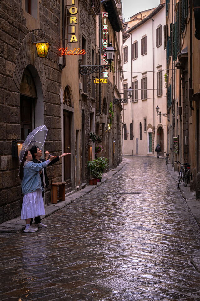Un día lluvioso en Florencia