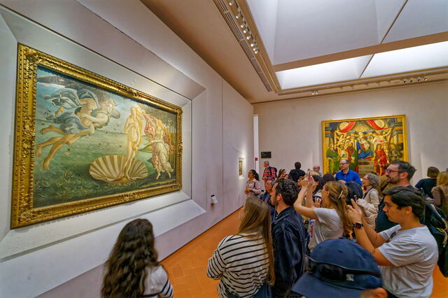 El Nacimiento de Venus en los Uffizi