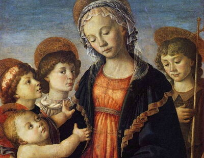 La Virgen y el Niño con dos ángeles y el joven San Juan Bautista, Botticelli