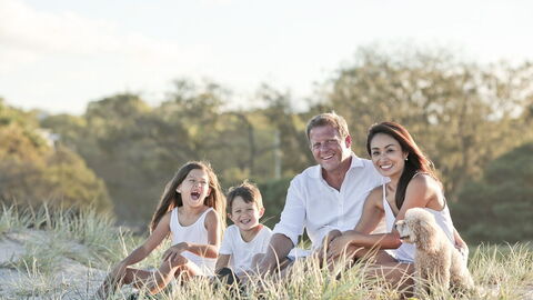 Una familia de vacaciones