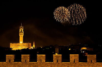 Fuegos artificiales en Florencia