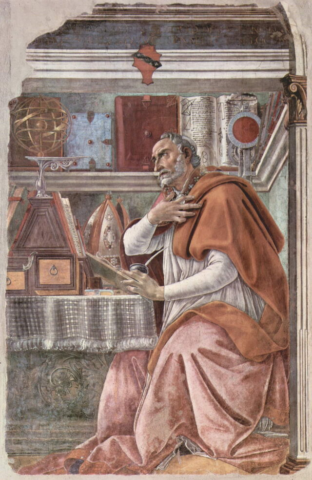 San Agustín en su estudio, Botticelli
