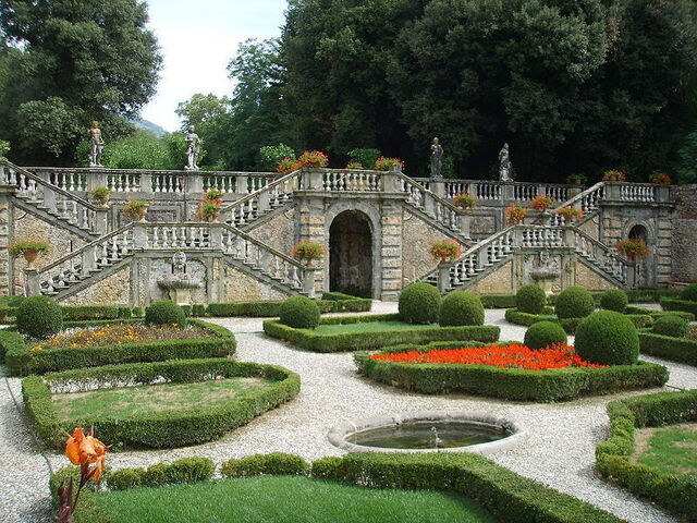 Vista de los jardines de Villa Torrigiani